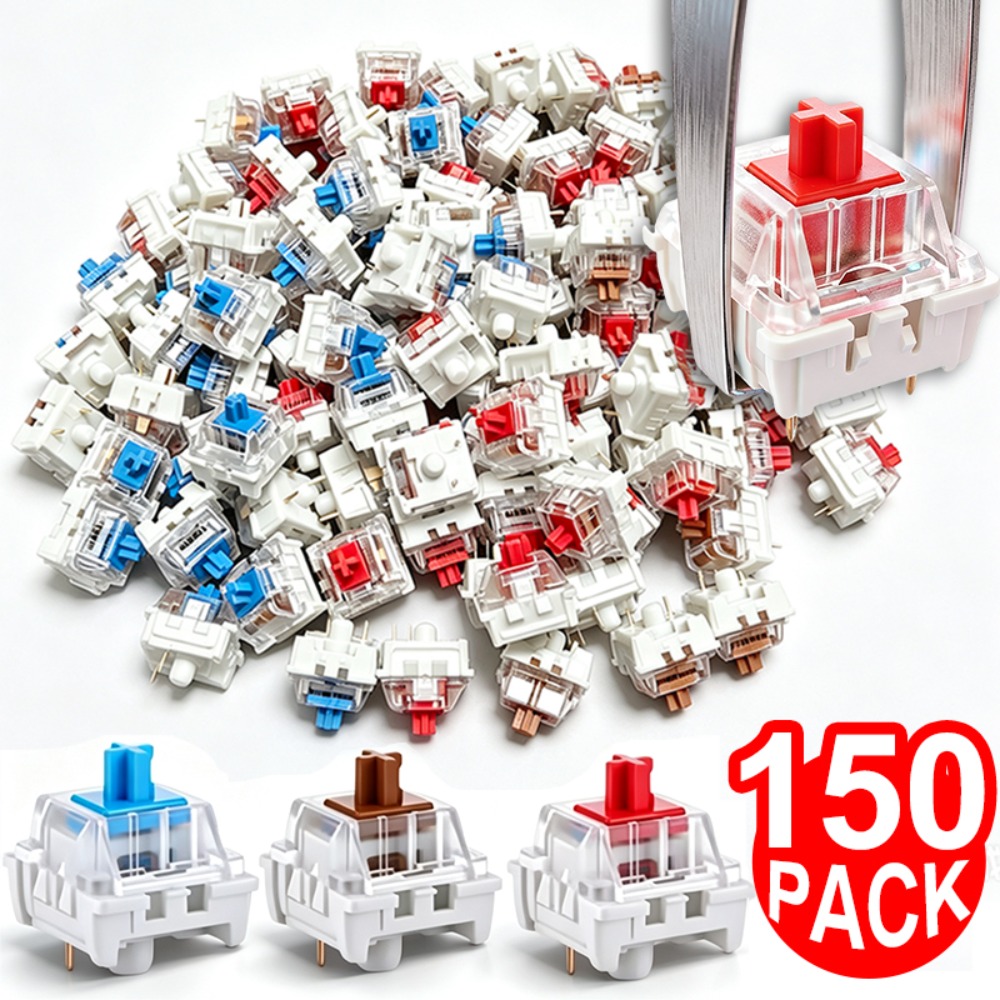 Gaming Keyboard Blue - 1-150 Peças de Interruptores Mecânicos DIY