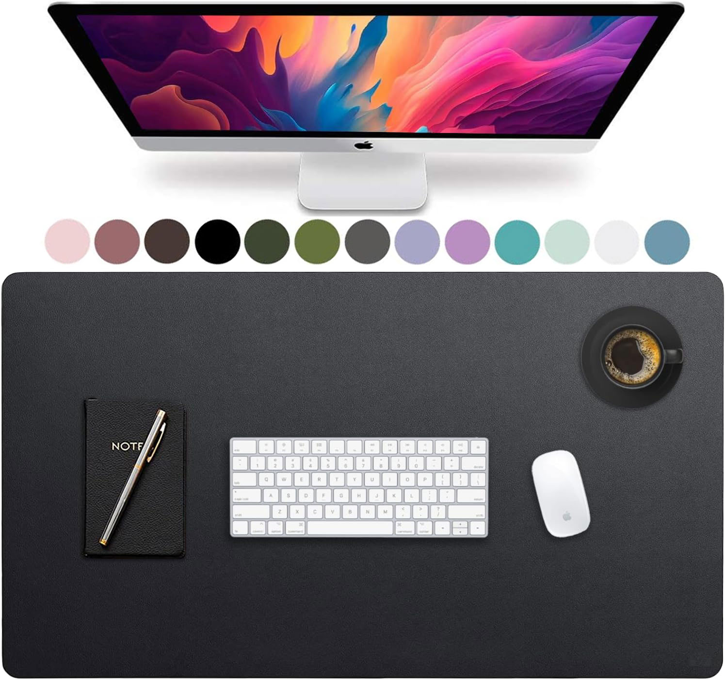 Gaming Keyboard And Mouse - Tapete de Mesa Grande em Couro,