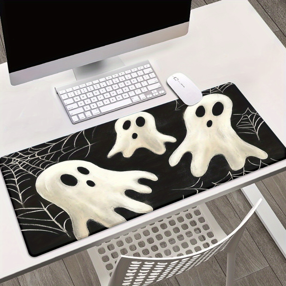 Gaming Keyboard Brand - Mouse Pad Ghost Web, Tapete de