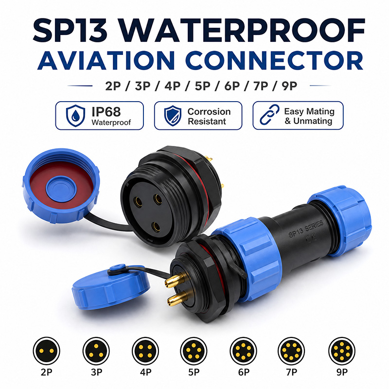 Aviator Connector Kit - Conector Circular à Prova d'Água IP68