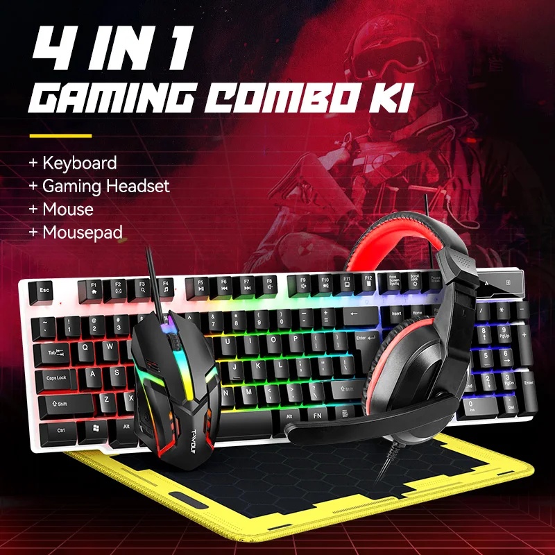 Gaming Keyboard And Mouse Set - NOVO Conjunto de Teclado e Mouse