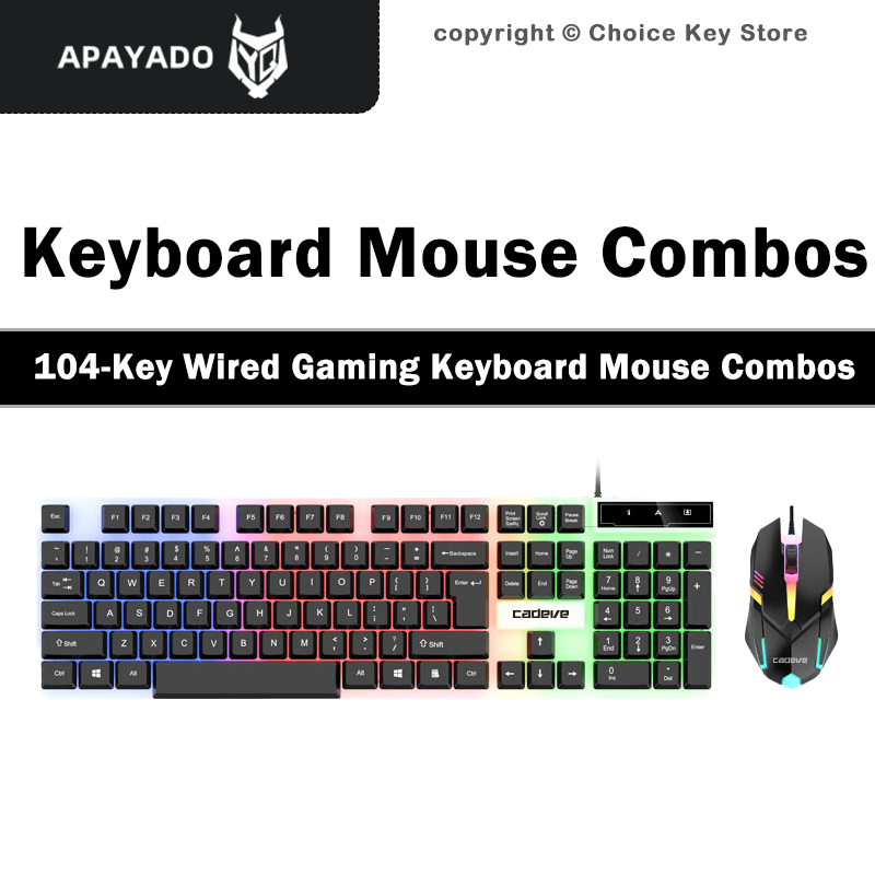 Gaming Keyboard And Mouse Set - Conjunto de Teclado e Mouse Gamer