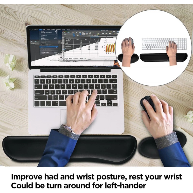 Conjunto de Apoio de Pulso Erg - Gaming Keyboard And Mouse Set avaliação e preço