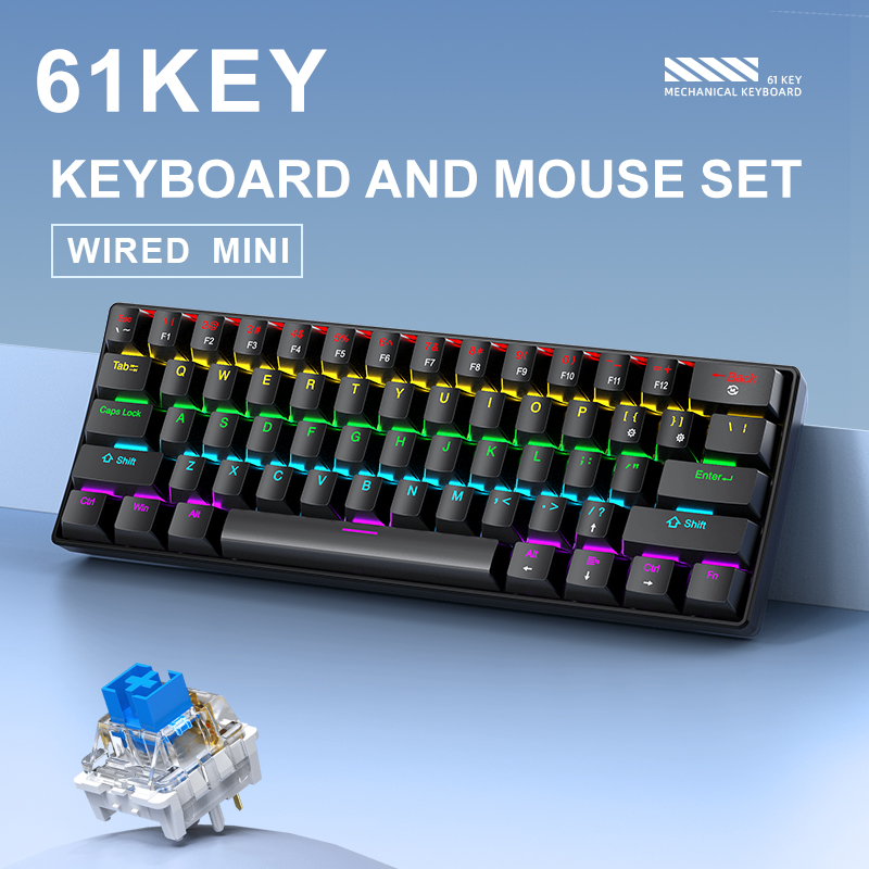 APAYADO K61 Mini teclado mecân - Gaming Keyboard And Mouse Set avaliação e preço