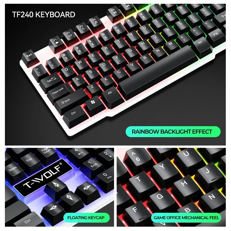 NOVO Conjunto de Teclado e Mou - Gaming Keyboard And Mouse Set avaliação e preço