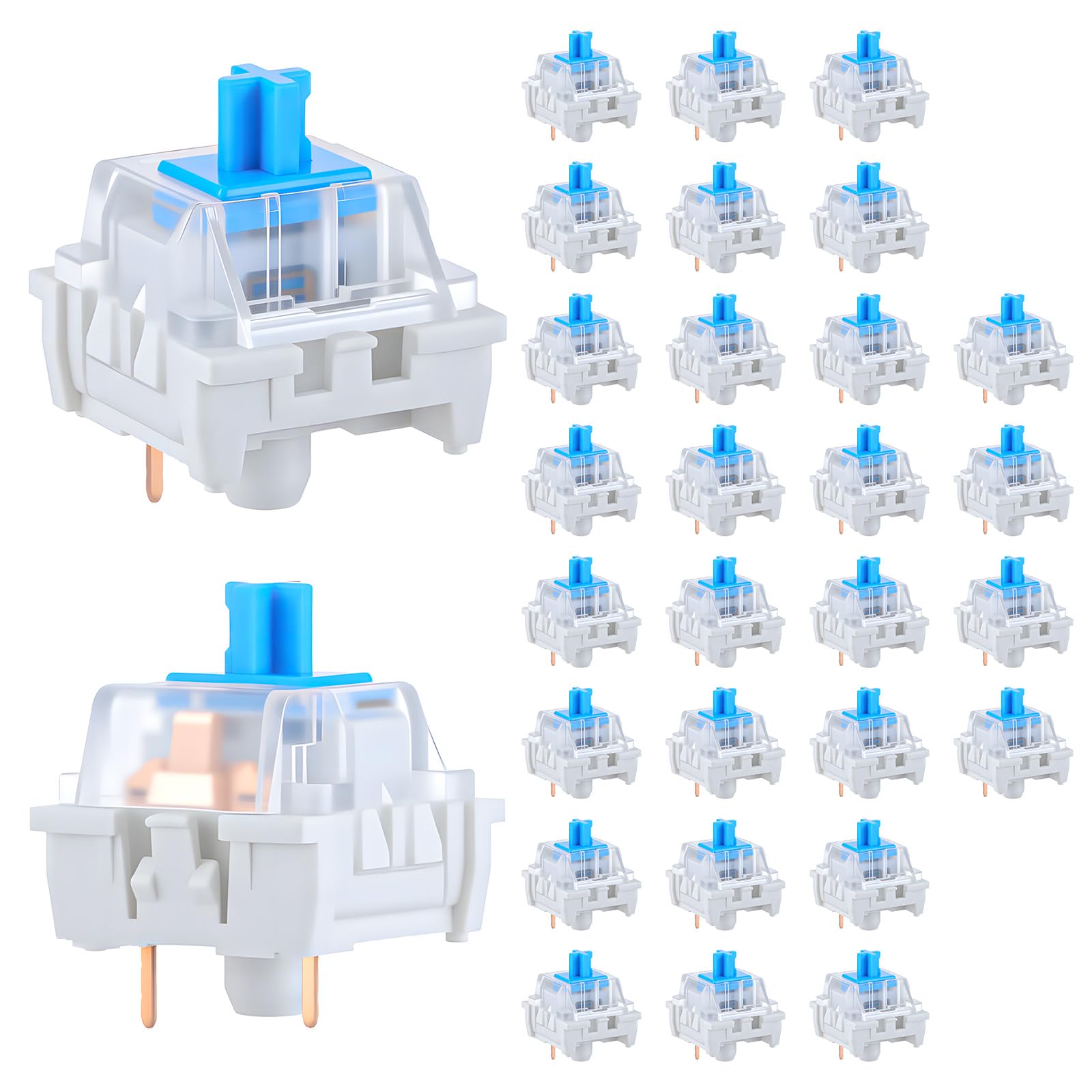30 PCS Interruptores de Teclad - Gaming Keyboard Blue avaliação e preço